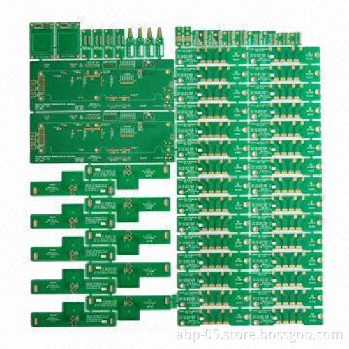 4-layered PCB with 1/1 Ounces Copper Thickness and Immersion Gold Finish, RoHS Mark